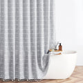 Colorigan Boho Farmhouse Shower Curtain - 72X84 Inches Linen Rustic Fabric Shower Curtain Set With Tassel, Water Repellent Cloth
