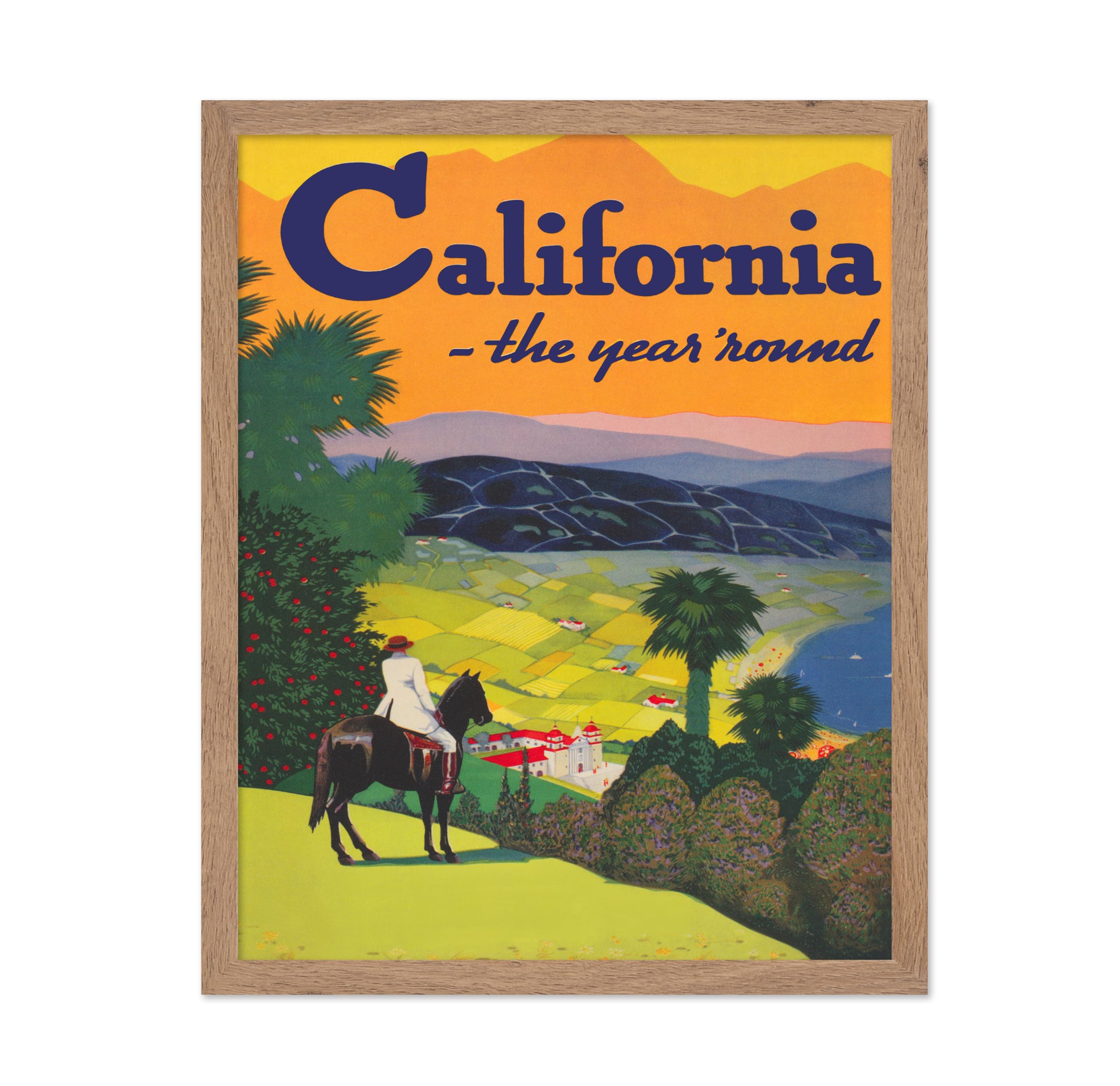 Poster Master Travel Poster - Vintage California Wall Art - Tourism Print - Great Wall Decor Gift for Home, Office, Living Room,