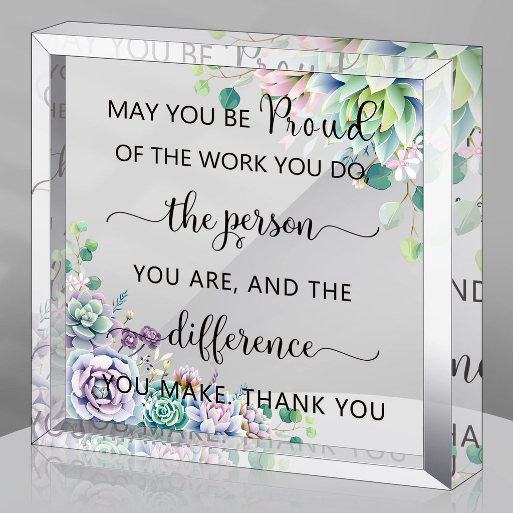 Yookeer Thank You Gift For Coworker, May You Be Proud Of The Work You Do Farewell Resigning Employee Appreciation Gift Goodbye G
