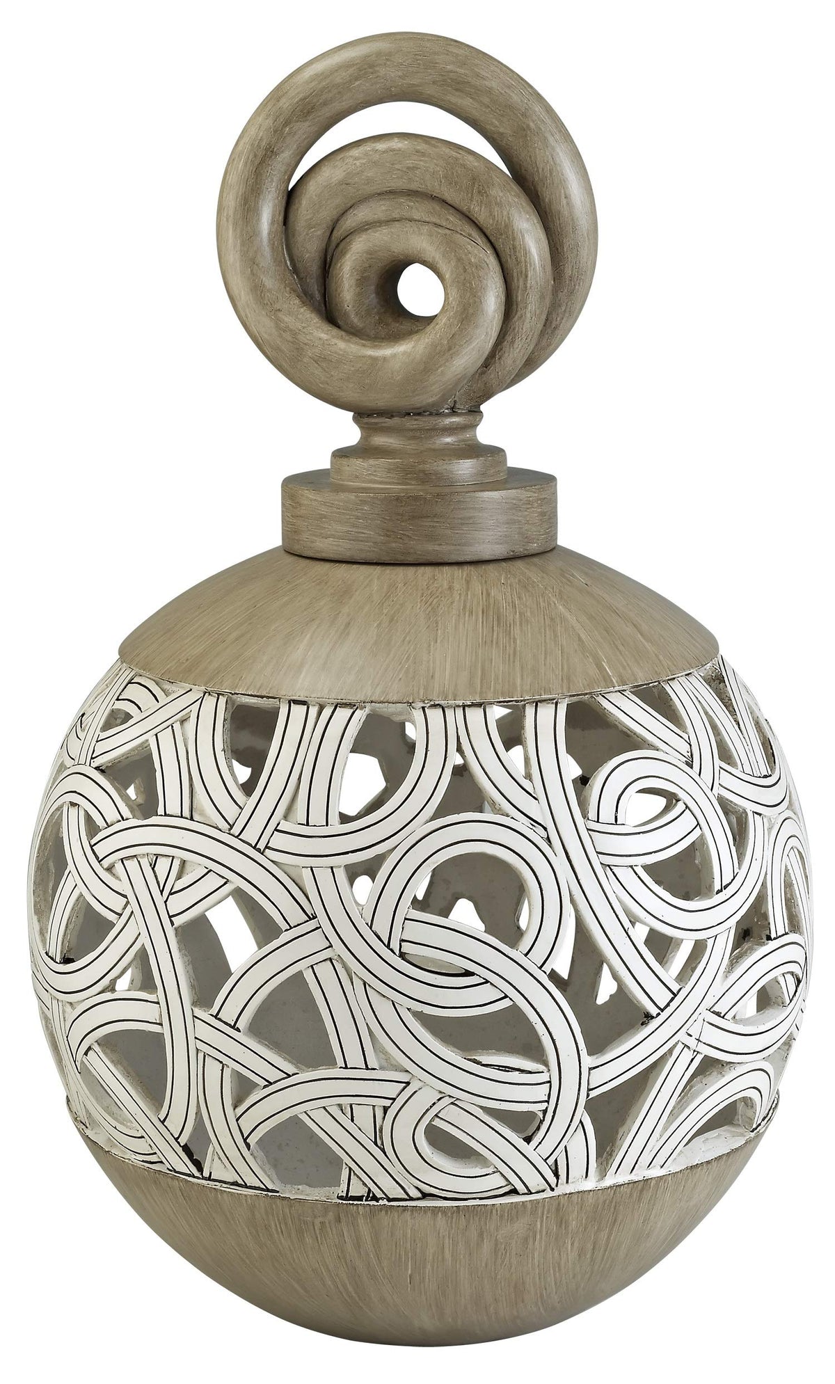 Ok Lighting Carved Strings Decorative Vase, 16.5&quot;