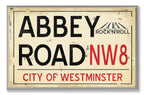 Stupell Home D  cor Abbey Road Nw8 London Underground Rectangle Wall Plaque, 10 x 0.5 x 15, Proudly Made in USA