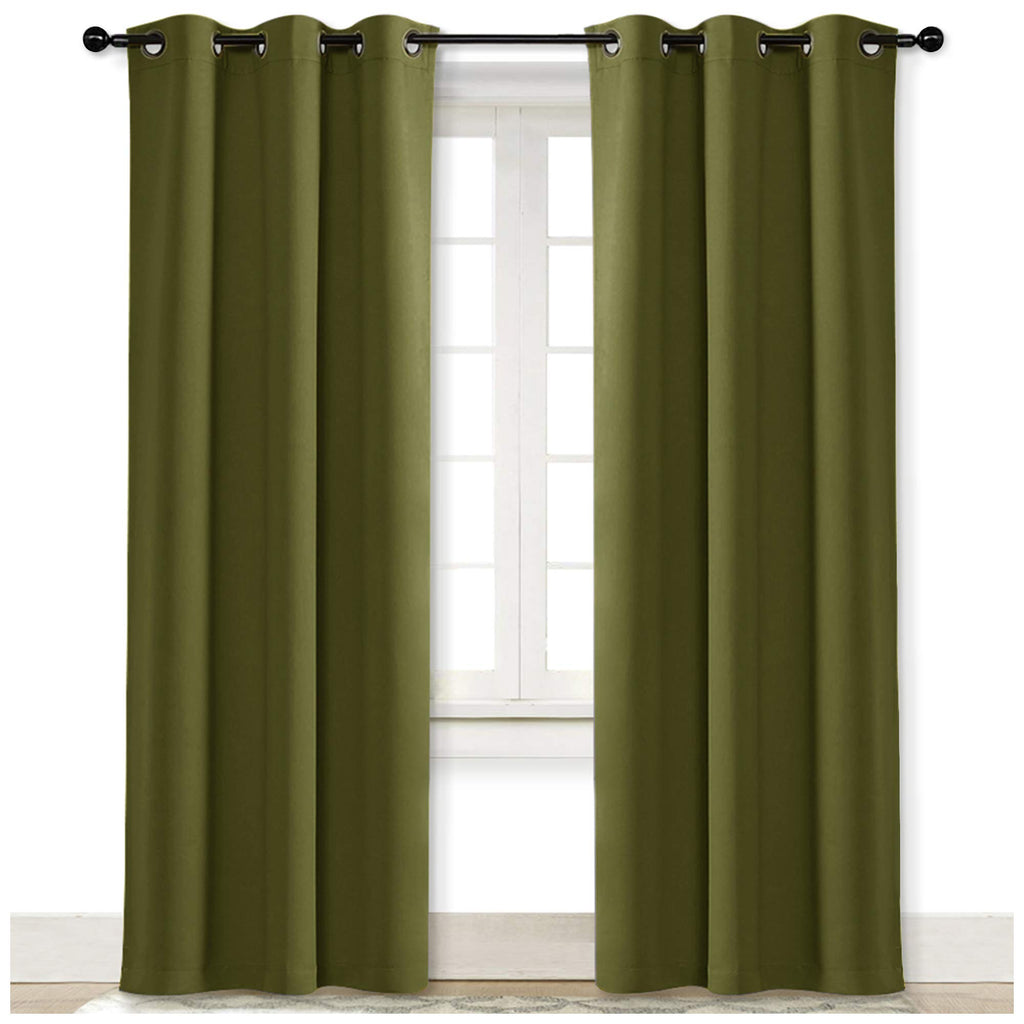 Nicetown Blackout Room Darkening Window Curtain For Christmas Decoration, Thermal Insulated Solid Grommet Blackout Curtain/Drape