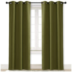 Nicetown Blackout Room Darkening Window Curtain For Christmas Decoration, Thermal Insulated Solid Grommet Blackout Curtain/Drape