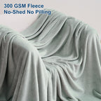 Phf Ultra Soft Fleece Blanket Twin Size, No Shed No Pilling Luxury Plush Cozy 300Gsm Lightweight Blanket For Bed, Couch, Chair, Sofa Suitable For All Season, 66' X 90', Sage Green