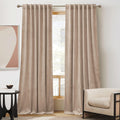 Ryb Home Blush Velvet Curtains 96 Inches - Back Tab Blackout Curtains For Nursery,Bedroom Window Curtain Panelsthermal Insluted Drapes For Livingroom, Wide 52 X Long 96, Blush, 2 Panels