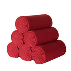 SeaBeauty Fleece Blanket Rust- Pack of 6 Cozy Comfortable Fleece Throw All Season Universal for Bed Sofa Office Camping Pet-Frie
