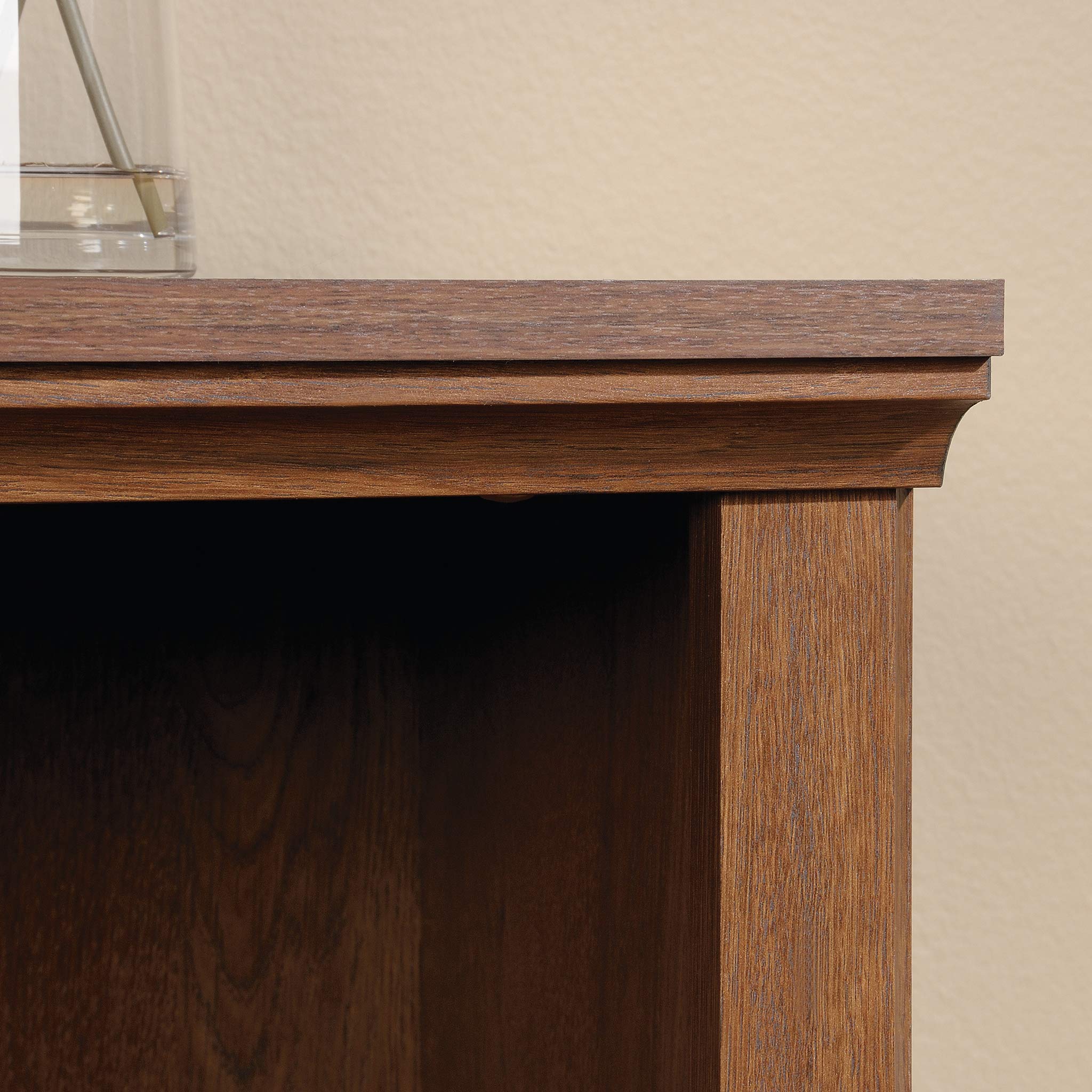Sauder 2 Tier Book Shelf Wooden Bookcase Multipurpose Bookshelf For Home Office, Living Room, In Oiled Oak