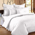 Tib The Intellect Bazaar Satin Cotton Ac Reversible Comforter Set Single Size BedWhite
