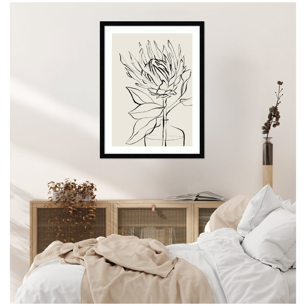 Protea Sketch No. 1 by Sara Berrenson Framed Wall Art Print