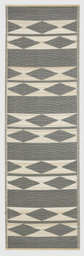 Fab Habitat Outdoor Rug - Waterproof, Fade Resistant, Crease-Free - Premium Recycled Plastic - Geometric Tribal - Porch, Deck, B