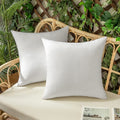 Woaboy Set of 2 Outdoor Waterproof Throw Pillow Covers Decorative Farmhouse Linen Pillowcases Solid Cushion Cases for Patio Tent