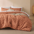 Bedsure Boho Comforter Set King - Pumpkin Tufted Shabby Chic Bedding Comforter Set For All Seasons, 3 Pieces Western Comforter S