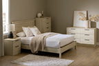 South Shore Furniture Step One Essential 2-Drawer Nightstand, Bleached Oak