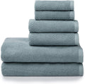 Simpli-Magic 79458 Popcorn Textured Bath Towels Set, 2 Bath Towels, 2 Hand Towels, 2 Washcloths, 6 Pieces, Blue