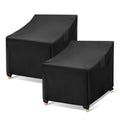 Wleafj Outdoor Chair Covers Waterproof, Black Lawn Patio Furniture Covers, Heavy Duty Patio Lounge Deep Seat Cover, 2 Pack - 29' W X 30' D X 36' H