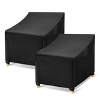 Wleafj Outdoor Chair Covers Waterproof, Black Lawn Patio Furniture Covers, Heavy Duty Patio Lounge Deep Seat Cover, 2 Pack - 29' W X 30' D X 36' H
