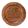 LifeSong Milestones Personalized 50th Wedding Anniversary Plate Gift for Couple, Custom Happy Fiftieth Anniversary for Her, 12 D