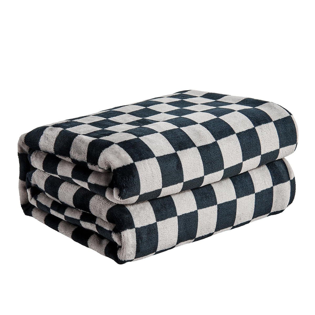 Fy Fiber House Checkered Flannel Fleece Throw Blanket King Size Soft Cozy Checkerboard Grid Print Chessboard Pattern Blankets Fo