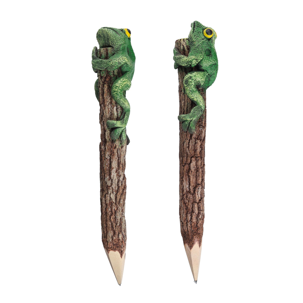 Ablossom Frog Pencil Wooden Hand Carved Animal Cute Amphibians Creative Stationery Rustic Wood Pencils School And Office Supplie