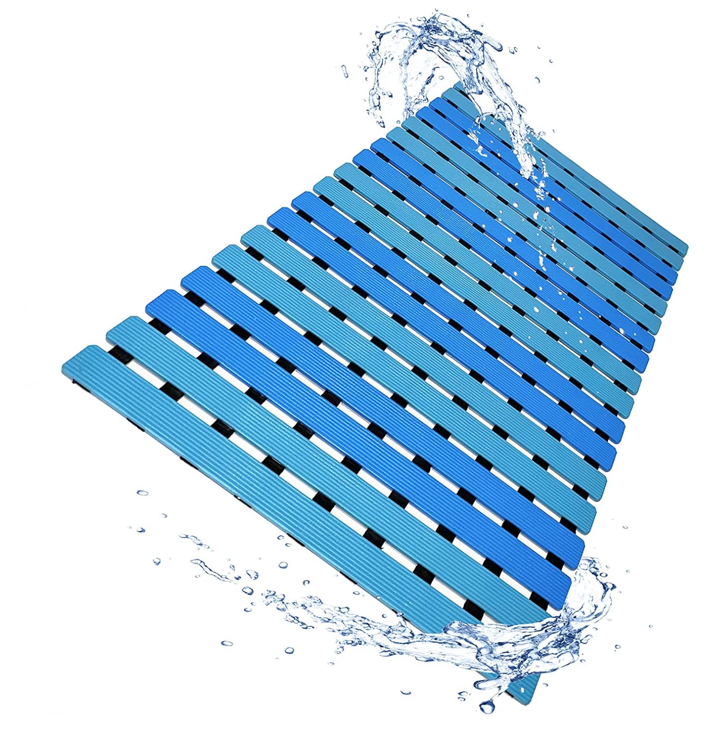 LuxurYou Non Slip Bathtub Mat | Double-Layered Shower Floor Mat with Suction Cups | EZ-Dry Construction | Non-Toxic, BPA, Latex,