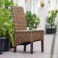 International Caravan Furniture Piece Manila Abaca/Rattan Wicker Dining Chair
