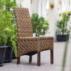 International Caravan Furniture Piece Manila Abaca/Rattan Wicker Dining Chair