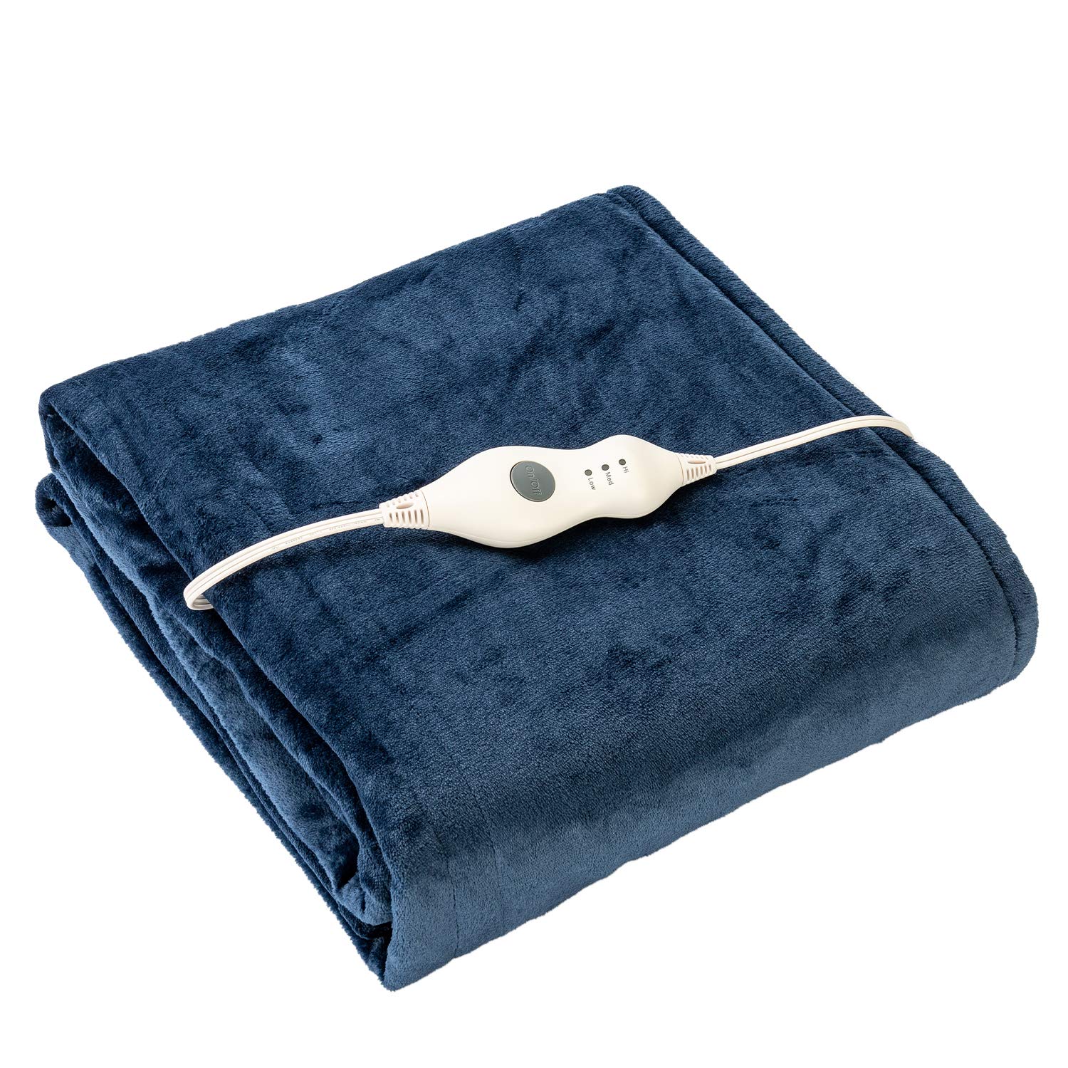 Tefici Electric Heated Blanket Twin,Super Cozy Soft 2-Layer Flannel 62 x 84 Heated Twin Size with 3 Heating Levels & 8 Hours Aut