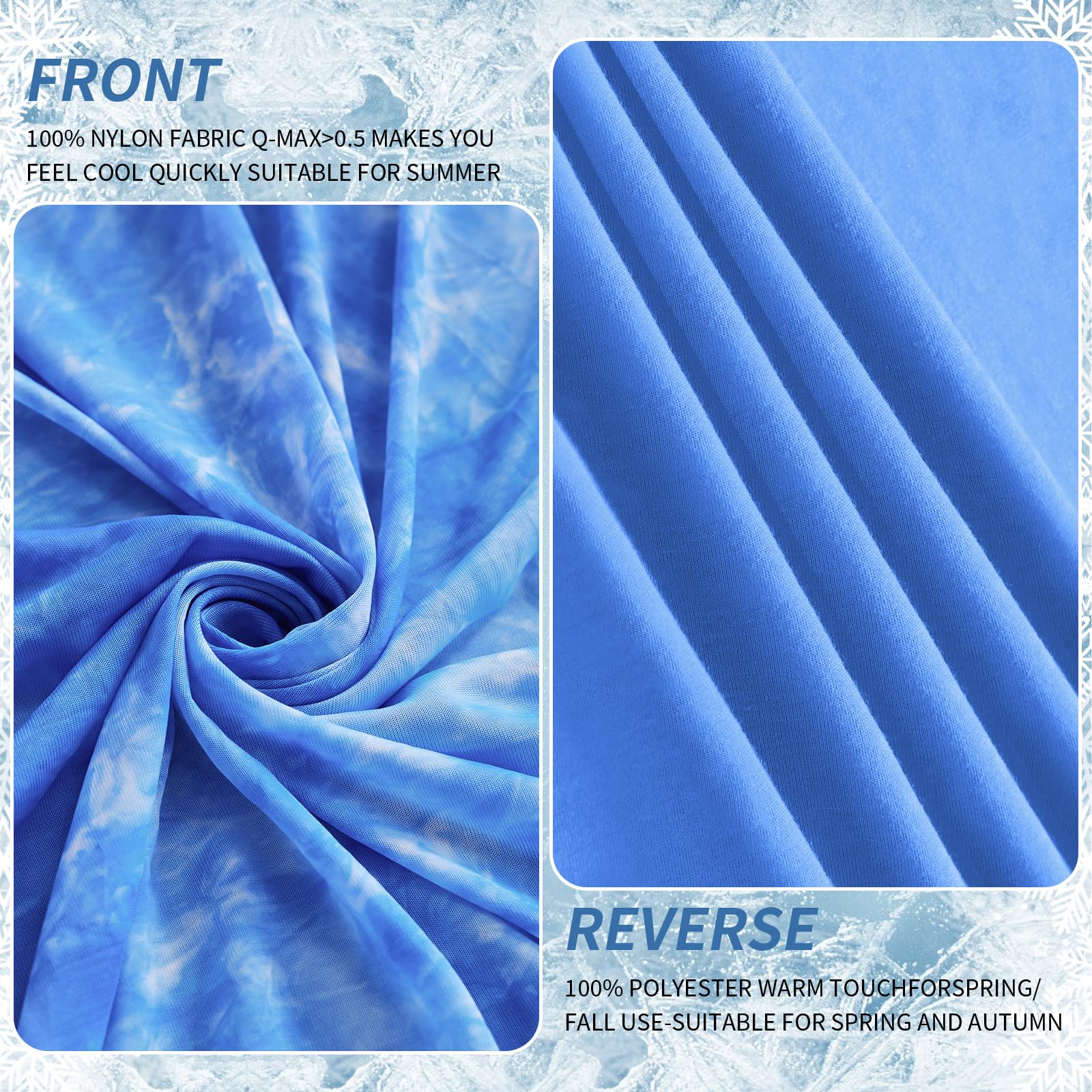 Guohaoi Cooling Blanket (90''X90''Queen Size) For Hot Sleepers And Night Sweats,Decortive Tie Dye,Arc-Chill Q-Max >0.5Cool Fiber