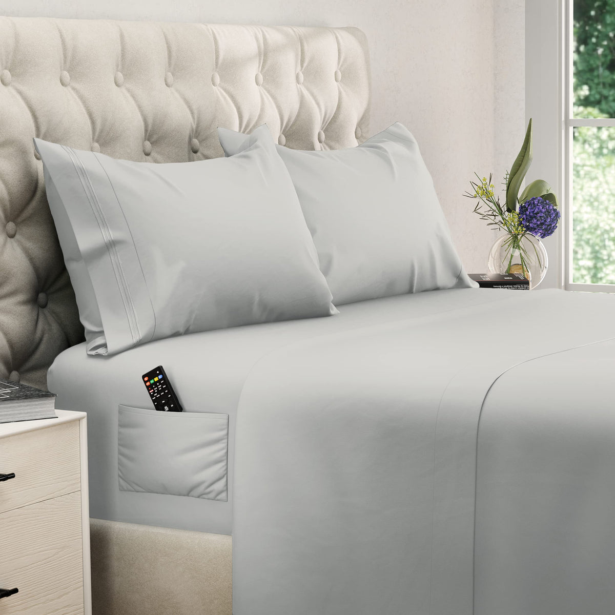 Dreamcare King Size Sheets Set - 4 Pcs Cooling Sheets - Up To 21    Deep Pocket King Sheet Set - Hotel Luxury Sheets & Pillowcas