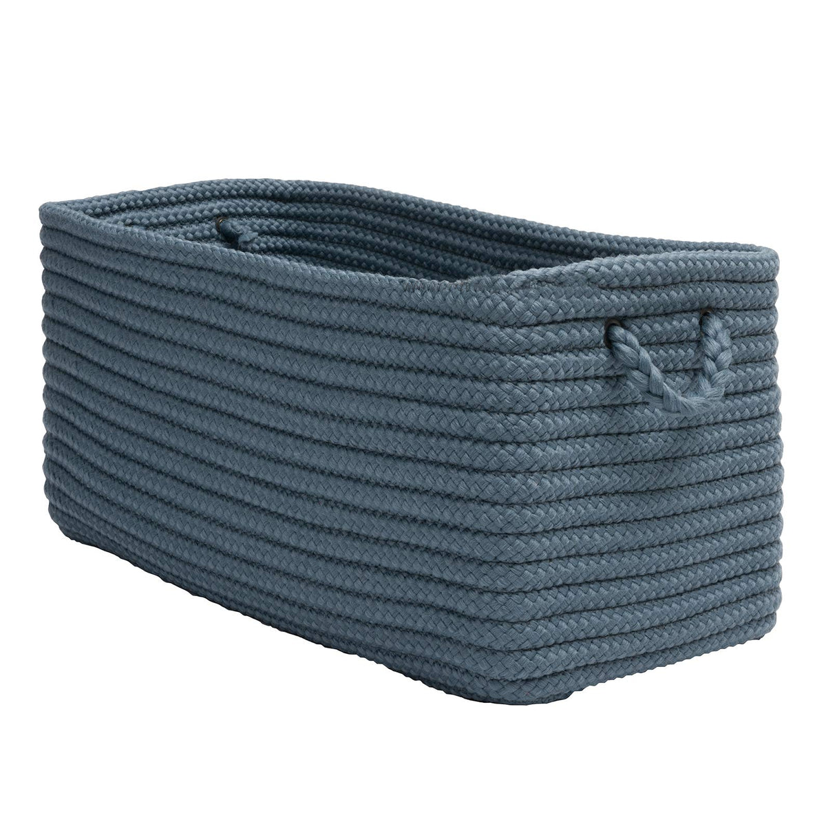Colonial Mills Modern Farmhouse Home Basket, 16&quot;X8&quot;X10&quot;, Antique Blue