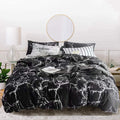 Houseri Black Comforter Set - Twin Size Black & White Gothic Aesthetic Comforter (3Pcs, Twin Size)