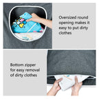 Kingsuslay Hanging Laundry Bag With Over Door Hooks, Over Door Laundry Bag And Space Saving Laundry Bag With Zipper, Hanging Ham