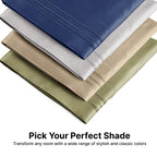 Queen Size Pillow Cases Set Of 4 - Soft, Premium Quality Pillowcase Covers - Machine Washable Protectors - 20X40, 20X36 & 20X48 Pillows For Sleeping - Queen Size Sage Green Pillow Cover Bedding