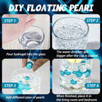 Lake Blue Floating Pearls | 150Pcs Lake Blue Pearls Bead For Centerpieces Vases, Lake Blue No Hole Beads | 8/14/20 Mm Floating B