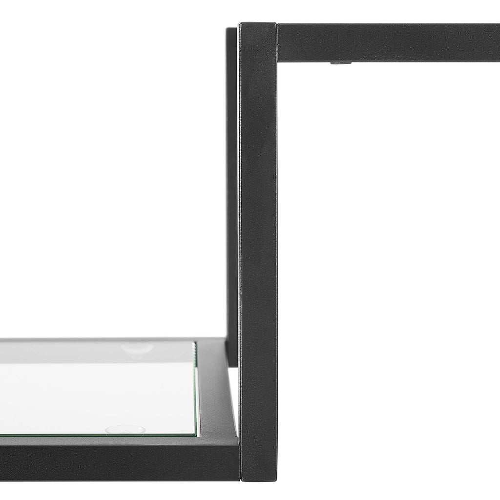 Crosley Furniture Sloane Bookshelf With Glass Shelves, Bookcase Storage, Matte Black