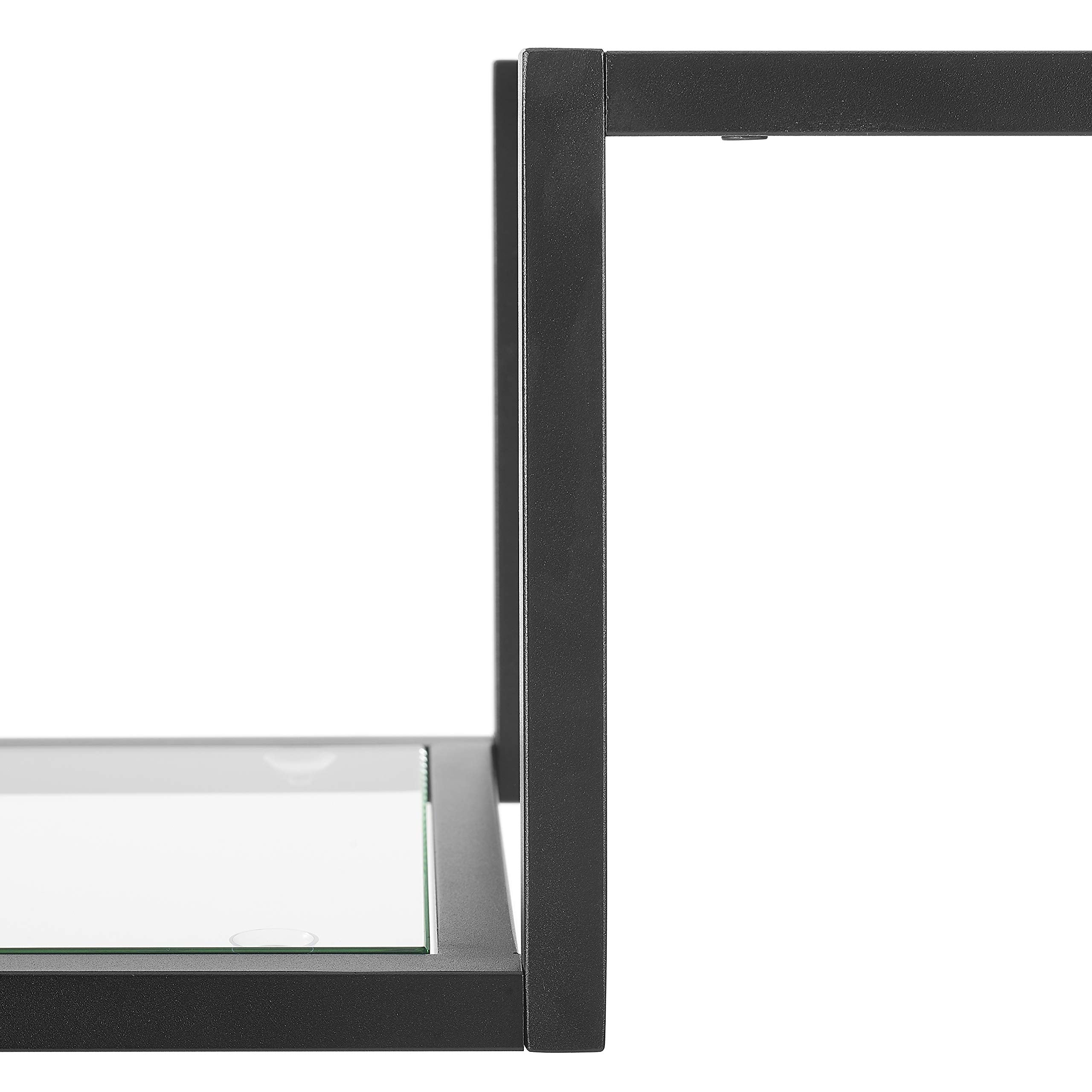 Crosley Furniture Sloane Bookshelf With Glass Shelves, Bookcase Storage, Matte Black