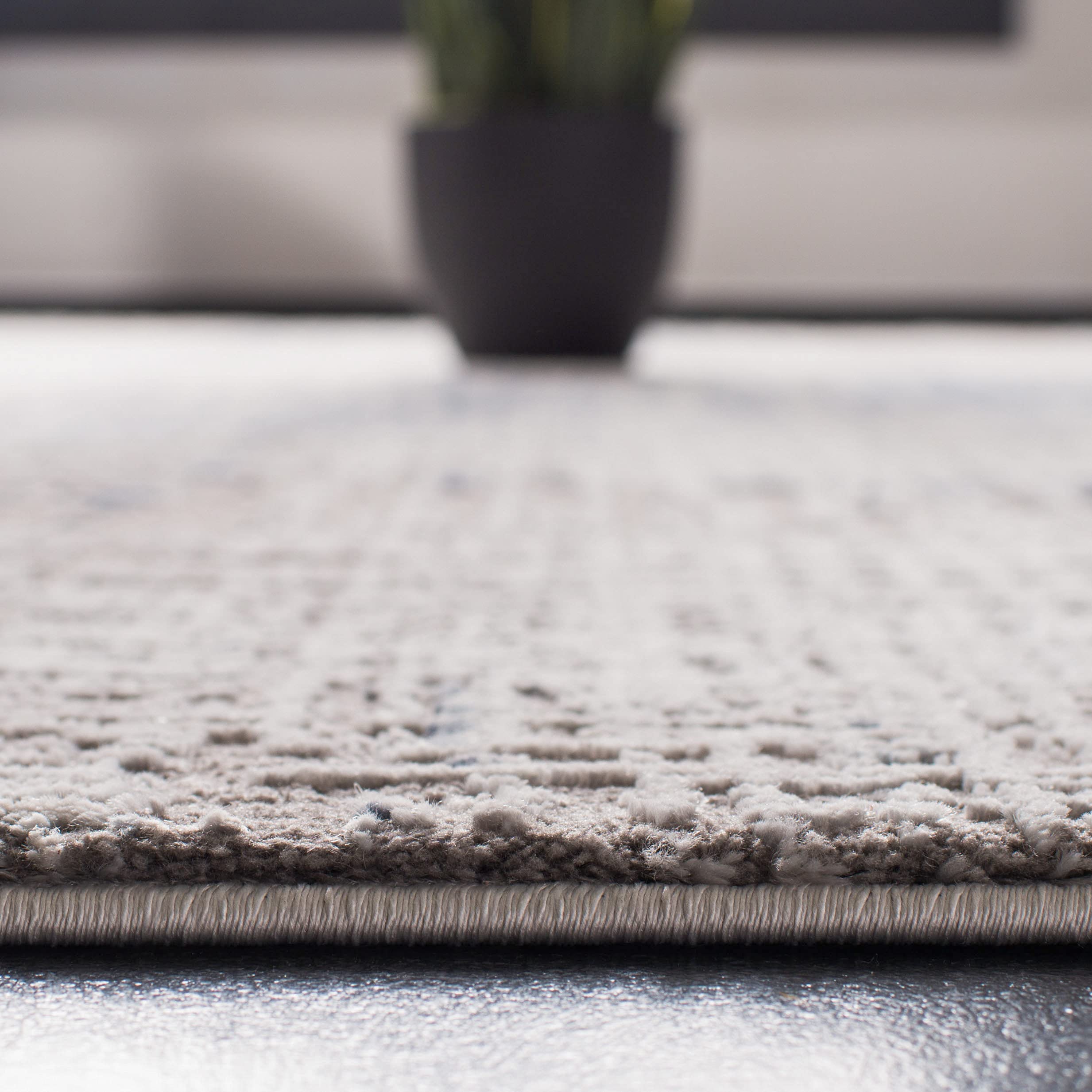 Safavieh Craft Collection Runner Rug - 2'3'' X 6', Grey & Blue, Modern Abstract Design, Non-Shedding & Easy Care, Ideal For High