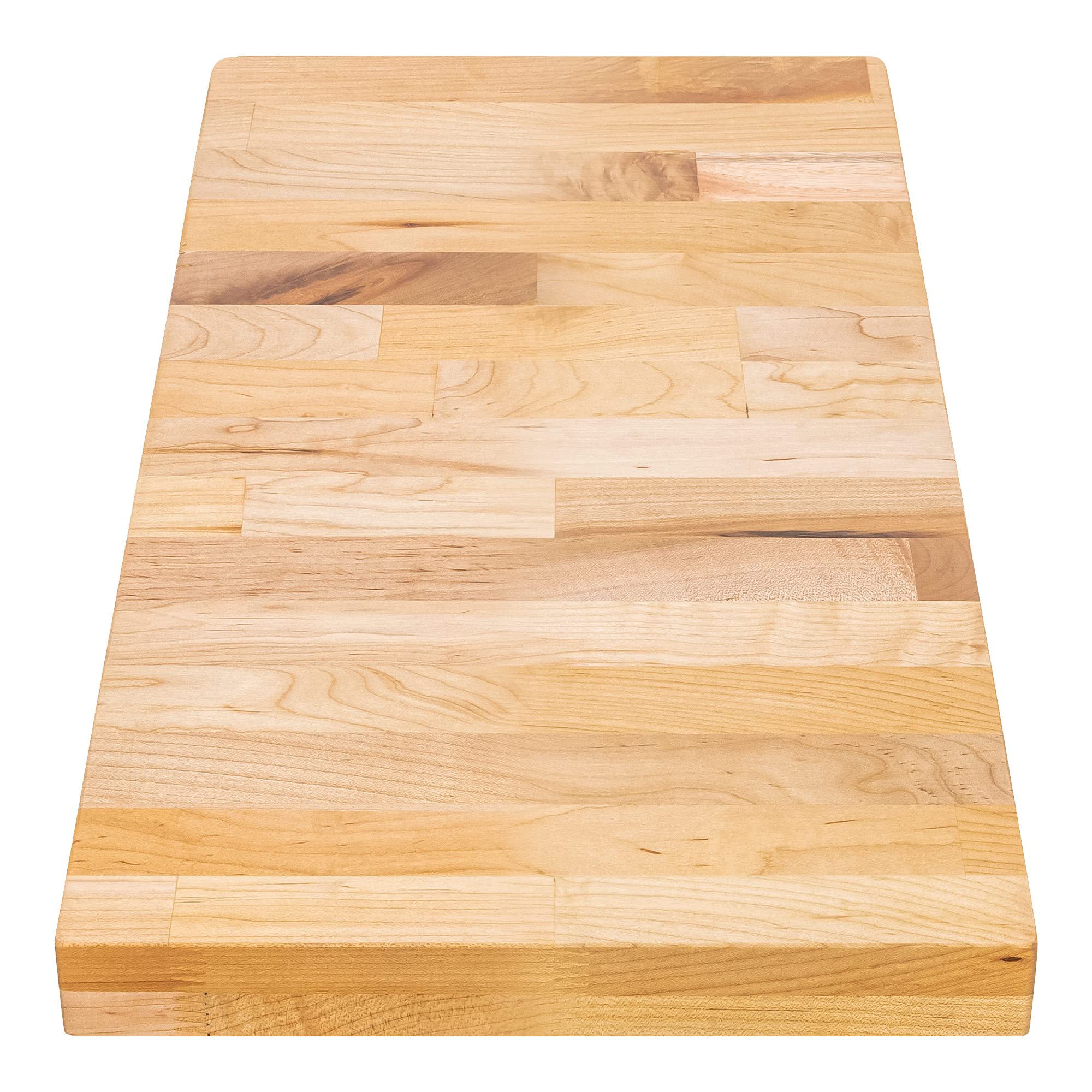 DuraSteel Butcher Block Counter Top - 24 x 12 Natural Maple Slab Work Bench Top for Kitchen, Side, Coffee, Kitchen Table - Optio