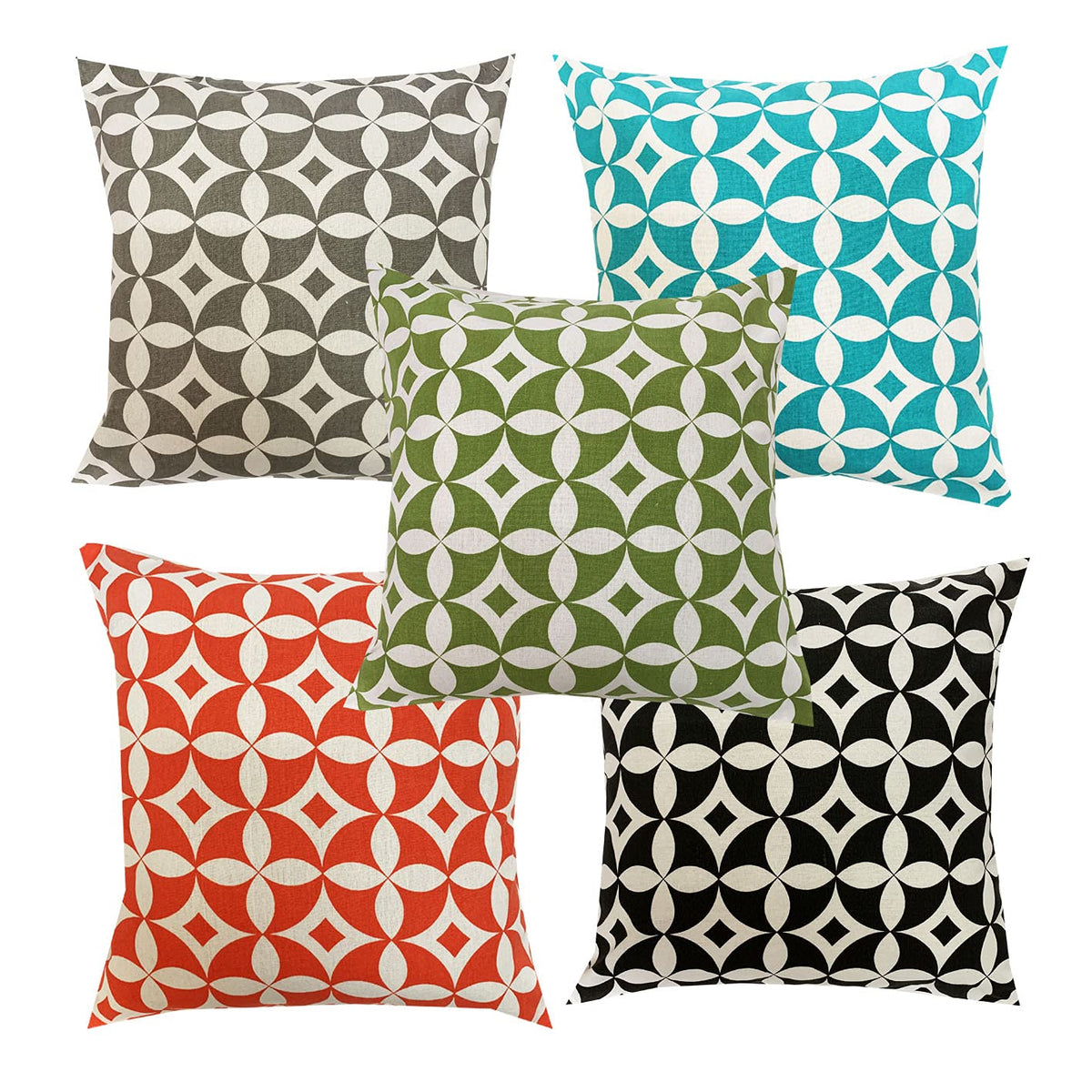 Pinkparrot Cotton Designer Decorative Throw Pillow Covers/Cushion Covers (16X16 Inches)  Set Of 5040