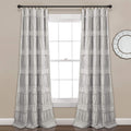 Lush Decor Nova Ruffle Window Curtain Panel Pair, 42 W x 95 L, Gray