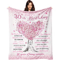XALAZY 30th Birthday Gifts for Her Blanket 60''X50'', 30th Birthday Decorations for Her, 30th Birthday Gifts for Women, 30 Year 