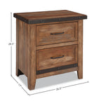 Intercon Taos Nightstand with 2 Drawers, Canyon Brown