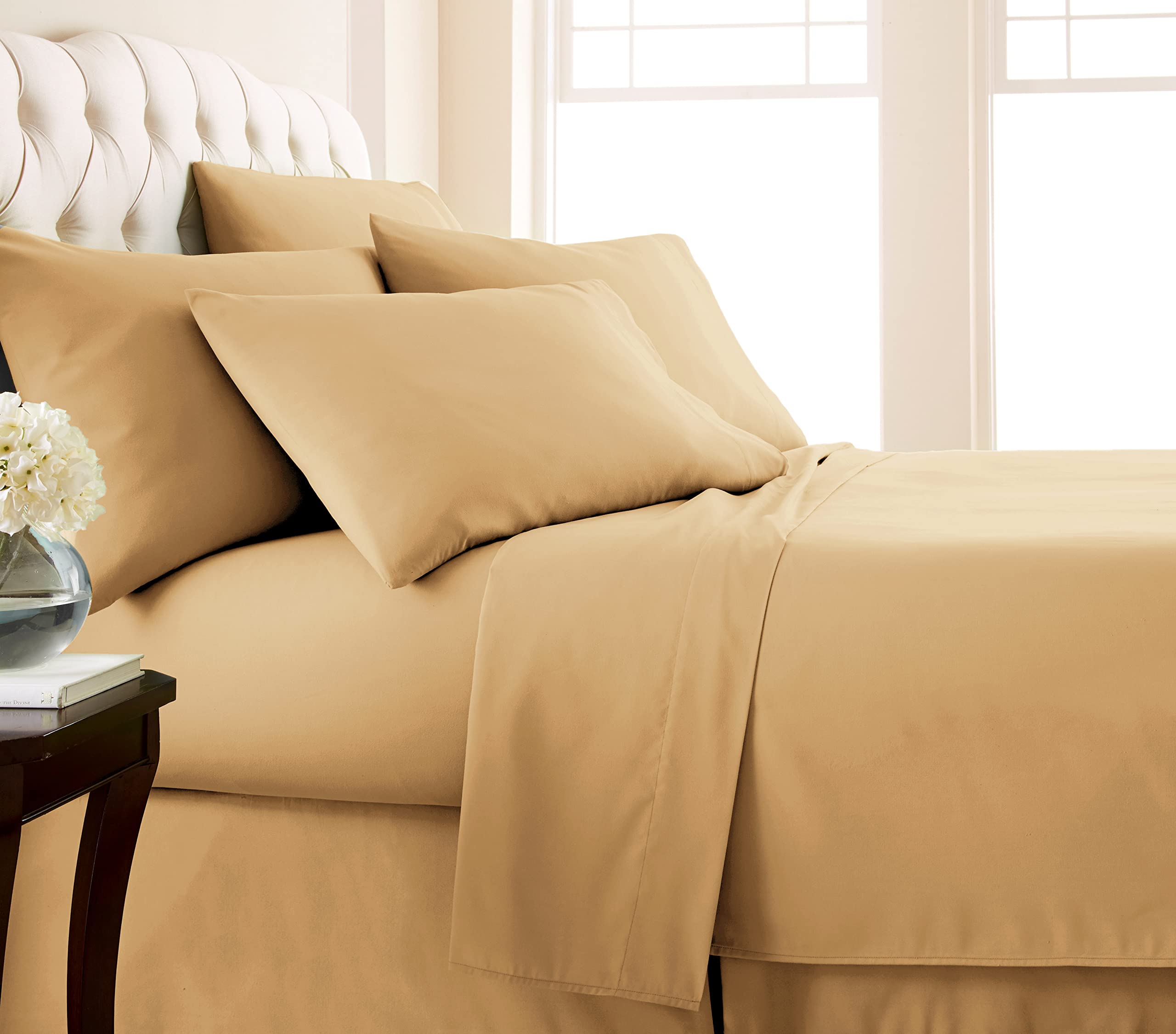 Southshore Fine Living, Inc. Extra Deep Pocket California King Sheet Sets, 6-Piece Soft Microfiber Bed Sheets With 21' Deep Fit