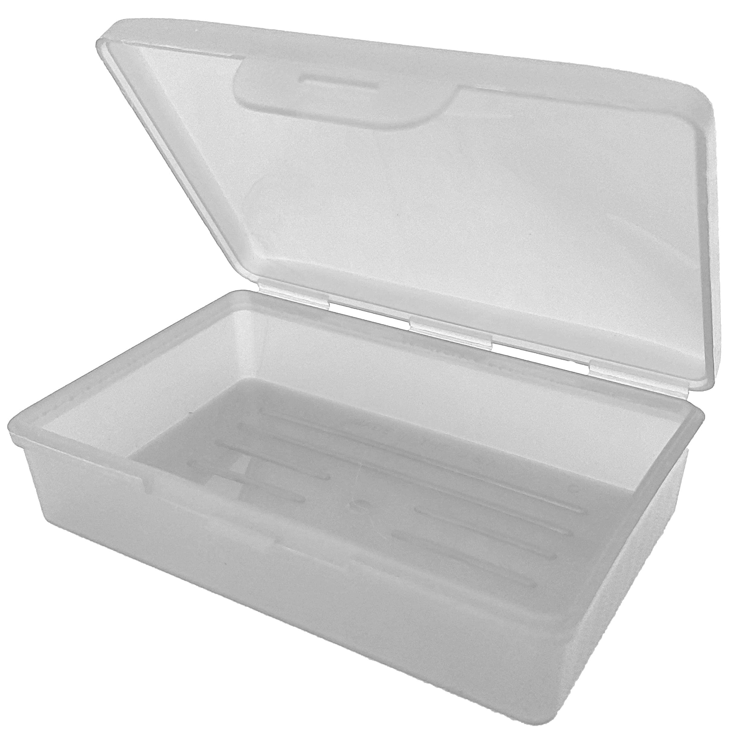 American Comb Travel Soap Box With Lid - Clear White - Perfect For Traveling, Gym, Or Storage. Made In The Usa.