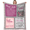 Nahjiiem Boss Lady Gifts For Women Throw Blanket, Best Boss Day Birthday Gifts For Women, For Bosses Female, Supervisor Managerg