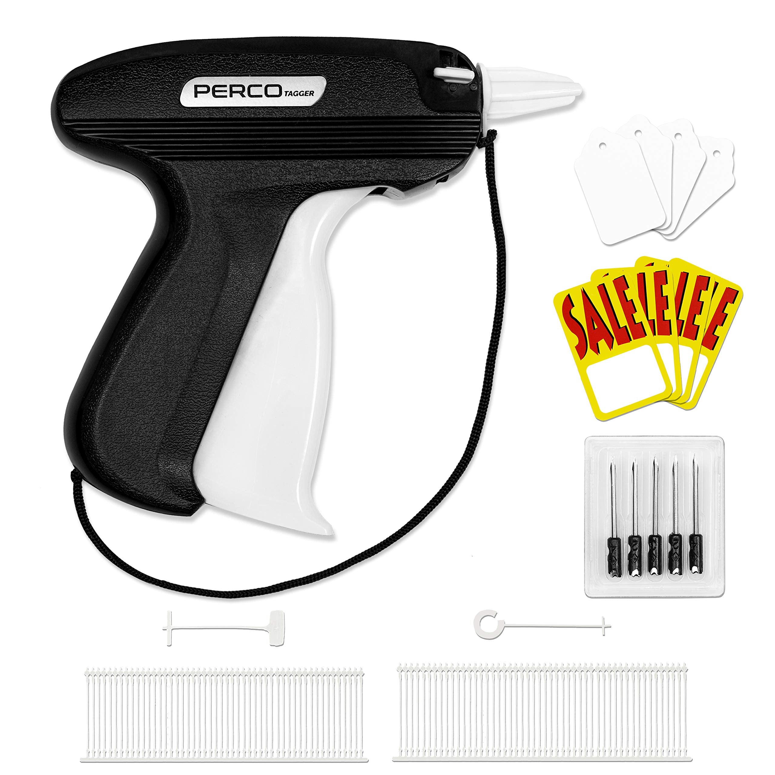 Perco Tagging Gun For Clothing - Tag Attacher Kit For Retail, Office, Warehouse And Yard Sale Labeling And Pricing With Extra Ne