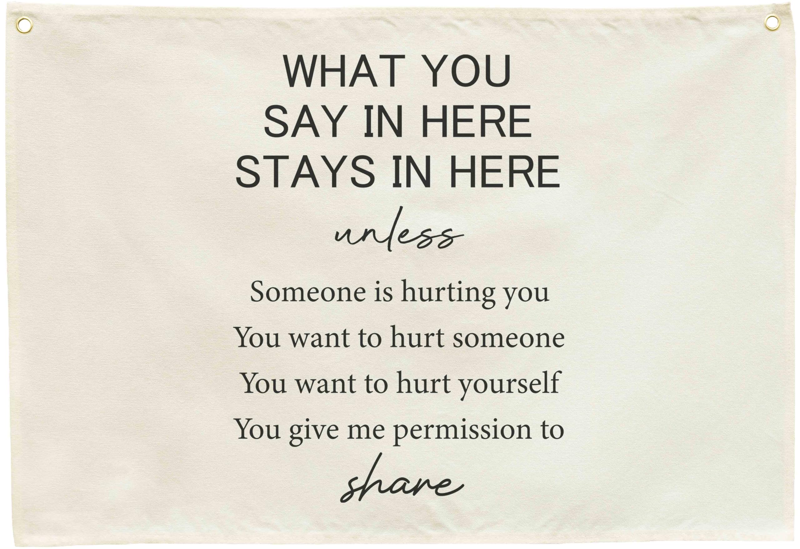 Therapy Office Therapist Psychologist Counseling Classroom Wall Decor Gifts Positive Mental Health Calming Corner Rectangular Ba