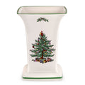 Spode Christmas Tree Square Vase  8 Inch Vase for Flower and Christmas D  cor, Table Centerpiece  Made of Fine Earthenware  Dish