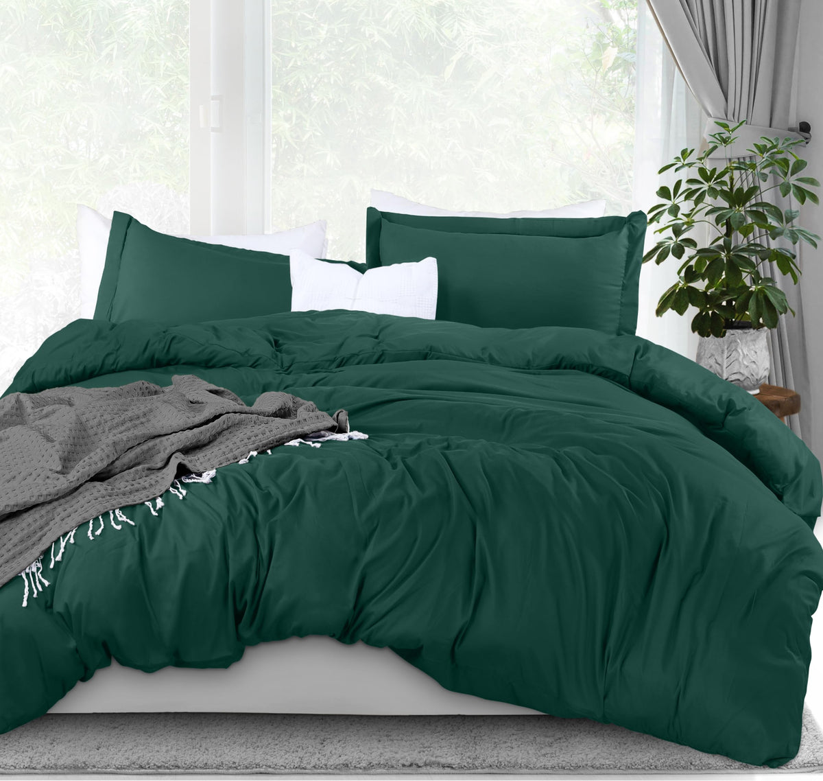 Utopia Bedding Duvet Cover King Size - 1 Duvet Cover With 2 Pillow Shams - 3 Piece Bedding Duvet Cover With Zipper Closure - Sof