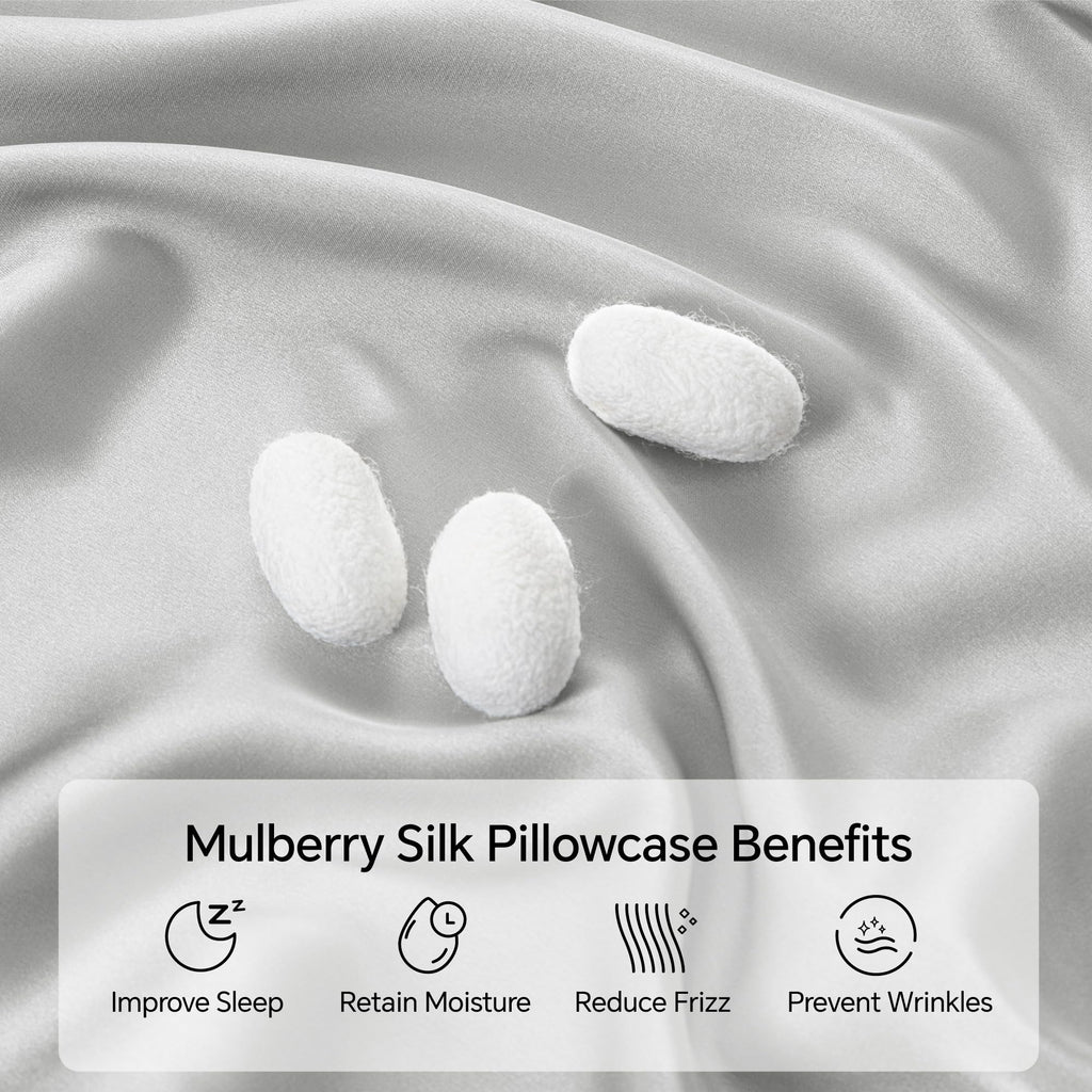 Infiixso Body Pillow Cover With Zipper, Luxury Mulberry Silk Long Body Pillow Case 20X54 Inches, Ultra Smooth And Soft Cooling B